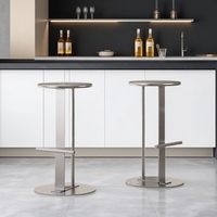 Tabouret de bar minimaliste en fer, non réglable, usage commercial, pour la maison, café, bar, base ronde