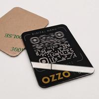 Panneaux de menu personnalisés en acrylique transparent imprimé durable avec support de code QR