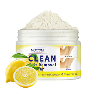 Kit d'épilation 220g de poudre dépilatoire fraîche au citron avec bol mélangeur et <span class=keywords><strong>spatule</strong></span> sans douleur - Product Image 3