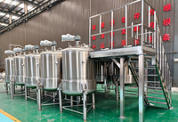 Cuve de mélange en acier inoxydable avec agitateur, système de mélange automatique de liquides pour l'alimentation et les boissons