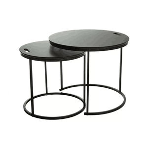 โต๊ะกาแฟทรงกลม MDF ทันสมัยสำหรับห้องนั่งเล่นเฟอร์นิเจอร์แบบทันสมัยโต๊ะกาแฟเคลือบสีขาวโต๊ะกาแฟ - Product Image 4