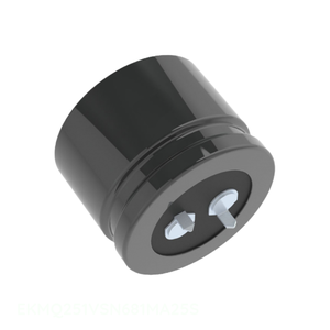 ตัวเก็บประจุแบบ Through Hole ยี่ห้อ Manufacturer Channel รุ่น CAP ALUM 680UF 20% 250V SNAP TH ความจุ 680 ไมโครฟารัด รุ่น EKMQ251VSN681MA25S - Product Image 1
