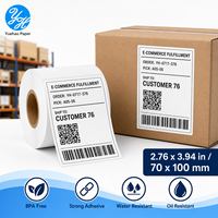 Étiquette thermique autocollante 70x100mm, rouleau d'étiquettes thermiques directes avec revêtement supérieur, auto-adhésives pour codes-barres, entrepôt, usine, directement de la fabrique