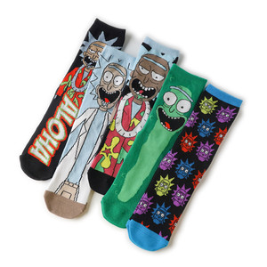funky graciosas moda novedad tripulación hombres mujeres algodón cómics rick y morty alegres guays dibujos animados calcetines - Product Image 2