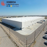 Bâtiment d'atelier en structure métallique, entrepôt préfabriqué haute résistance pour l'entreposage de matières premières dans une usine de fabrication aux États-Unis