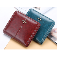 Dompet Wanita Desain Baru 2026, Tas Dompet Pendek Retro Wanita Laris Manis, Dompet Kartu Sederhana Modis, Dompet Koin Bermerek