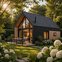 Villa modulaire préfabriquée à ossature en A, à faible envergure, isolée thermiquement, petite maison triangulaire pour appartement, chalet préfabriqué