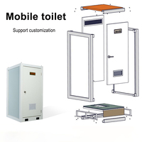 Unité de toilettes préfabriquées portables en kit standard pour chantier de construction / camp de travailleurs / parc touristique