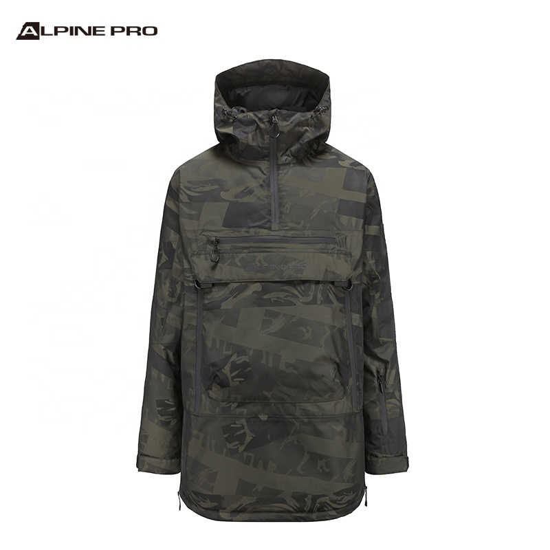 Alpine PRO Men's Ski Jacket OEM Custom Baggy Snowboard Windproof Waterproof 10,000mm 100% Polyester Detachable Snowskirt Winter