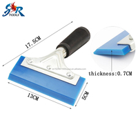 Spatule en caoutchouc avec poignée en acier inoxydable pour film teinté, outils de pose de vinyle pour voiture, outils de teinture de vitres PPF