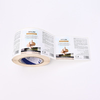 Rouleau d'étiquettes adhésives en papier kraft de qualité alimentaire personnalisées, imprimées pour l'emballage des bouteilles de jus de fruits et de boissons
