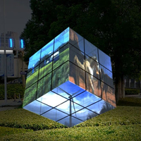 Schermo LED per Pubblicità Interno/Esterno, Cubo LED Intelligente 500x500 a 5 Lati, Quadrato Magico Creativo in Alluminio Pressofuso