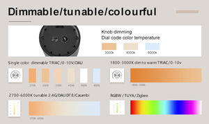 Foco comercial con controlador externo de 20W, 2700-5700K, ajustable, 2,4G, regulable, para centro comercial, supermercado, COB, luz de pista LED - Product Image 5