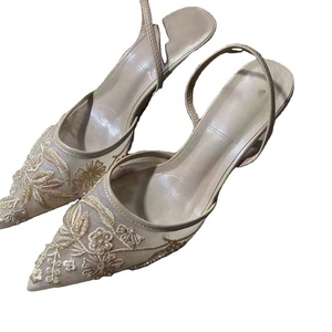 Nouvelles sandales à talons hauts pour femmes, à bout pointu en maille, style <span class=keywords><strong>petite</strong></span> fleur parfumée, polyvalentes, à enfiler - Product Image 3