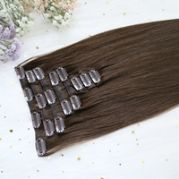 Extensions de cheveux Remy vierges vietnamiens 100% de haute qualité, lisses naturels, soyeux, ondulés, double épaisseur, à clipser