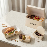 Boîte Combo Boulangerie : Ensemble d'Emballage Pain et Tasse à Café avec Plateau en Carton pour Boulangeries et Cafés