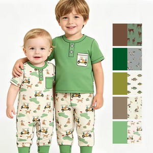 Conjuntos de Ropa Personalizados para Bebés Niños, Cómodos Trajes de Otoño al Estilo Occidental para Niños Pequeños, Precio de Fábrica al por Mayor, Ropa para Hermanos - Product Image 2