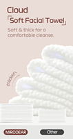 MIRODEAR Lingettes Faciales en Coton Soyeux 160 Pièces, Jetables, Usage Domestique, Humides/Sèches, Sans Peluches, Conception à Tirer, Douces pour la Peau, Nettoyantes