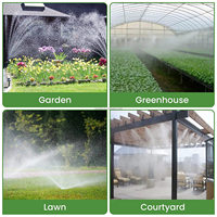 Système d'irrigation goutte à goutte Micro pour jardin, kit d'arrosage avec tuyau de 40 m 1/4 po, buses de brumisation et valve pour serre, pelouse et plantes en pot