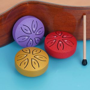 Premium Mini Three Inch Six <b>Tone</b> Steel Tongue Drum Portable Pocket Rain Drum Percussion Instrument Toy Craft - Product Image 3