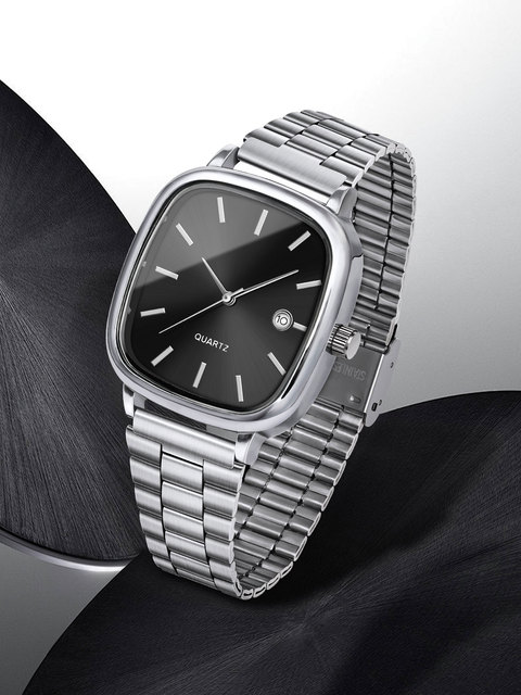 TOMI Luckyfox L102 Quartz Watch Men Women Stainless Steel Strap Minimalist Style Fashion Wristwatch Slim Case Daily Use Watch