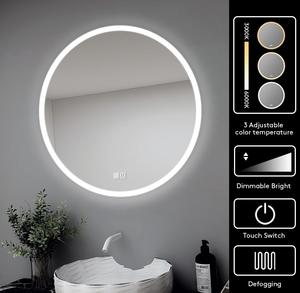 Espejo de Maquillaje Moderno de Alta Calidad con Luces IP44 para Mesa de Cosméticos, Regulable, con 3 Colores de Luz, Espejo de Vanidad Inteligente - Product Image 4