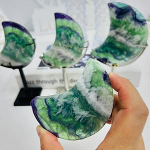 Nueva llegada: Cristal de fluorita natural curativo con tallado de pluma para fines decorativos - Product Image 6