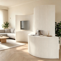 Paravent décoratif pliable et flexible en papier, design Art Déco, fait main, pour plusieurs scènes, écran de séparation, cloison accordéon