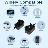 Prises murales certifiées ETL CE RoHS, prises US EU UK JP KR, adaptateur 24W 30W 36W 24V 1A 1.5A 12V 2.5A 3A pour lampes à ongles