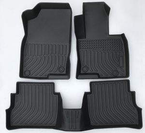 Tappetini Auto in TPE Antiscivolo Facili da Pulire Design Sportivo a Righe Spessore 2mm Set Completo <span class=keywords><strong>3</strong></span> Pezzi per <span class=keywords><strong>Mazda</strong></span> 6 - Product Image 2