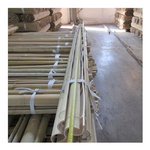 Fabbrica di alta qualità mezzo tondo giallo dritto grande palo di bambù all'ingrosso - Product Image 1