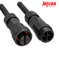 Connecteur en nylon surmoulé étanche IP67 à 3 broches, sans câble, fiche circulaire pour câblage d'équipements industriels extérieurs