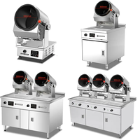 Mesin Penggorengan Otomatis Planetary Berpemanas Gas dengan Motor untuk Sayuran, Saus, Daging, dan Kue