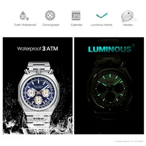 <span class=keywords><strong>MINI</strong></span> <span class=keywords><strong>FOCUS</strong></span> MF0601G 0601G <span class=keywords><strong>Reloj</strong></span> cronógrafo de cuarzo para hombre <span class=keywords><strong>Reloj</strong></span> de pulsera luminoso resistente al agua con calendario - Product Image 5