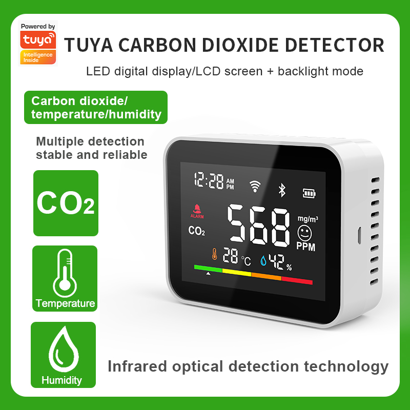 High accuracy desktop mini model high quality CO2 monitor Indoor area Air monitor for taking care healthy CO2 Meter NDIR Sensor