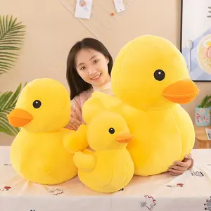Sevimli doldurulmuş hayvanlar oyuncaklar peluş ördek sarı ev dekorasyonu yastıkları Daffy ördek peluş oyuncak