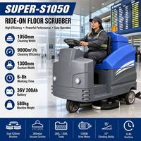 Nettoyeur de sols industriel lourd à conducteur embarqué S1050, machine à batterie grande capacité pour le nettoyage des usines et entrepôts