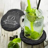 Sous-verres carrés en ardoise naturelle noire, style bohème moderne, écologiques, vente en gros 2024, pour bar et cuisine