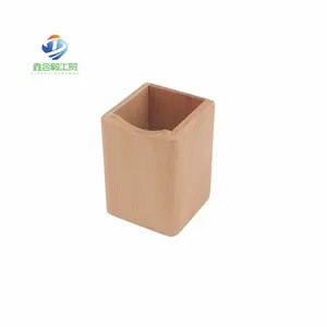 100% Natural Wooden Pencil Holder For Customized Office School Supplies Desk Tidy Storage Pen Pot Office Accessories