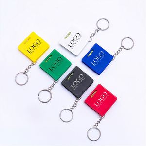 <b>Square</b> Tape Measure with Level and <b>Key</b> Chain Has a Solid ABS Construction with a 3" Pocket Tape Measure - Product Image 3