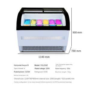 Tại Chỗ Bán buôn duy nhất nhiệt độ trực tiếp lạnh đông lạnh <span class=keywords><strong>mini</strong></span> Ice Cream tủ trưng bày - Product Image 2