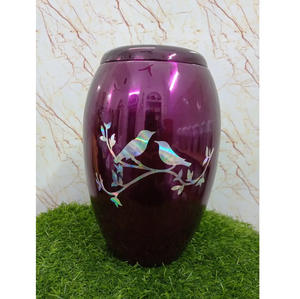 Urna de cremación para adultos más vendida Aluminio plateado de estilo americano con acabado pulido mate blanco ángel para cenizas humanas y de mascotas - Product Image 5