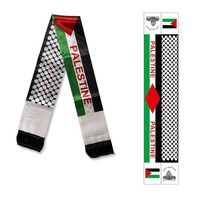 HanDa quantité minimale de commande bas brodé impression numérique drapeau palestinien sardine écharpe pays drapeau palestinien drapeau