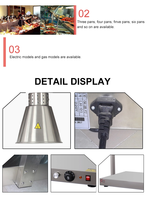 Lampe chauffante pour aliments, fournitures de restaurant, double tête, réchauffeur de nourriture pour buffet, lumières de buffet de traiteur, lampe d'isolation sur pied