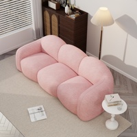 ATUNUS Vakuumkomprimiertes Sofa für Wohnzimmer Schlafzimmer Möbel Rosa Wolken-Schlafsofa 3-Sitzer-Sofa Couch Neues Design Sofa-Set