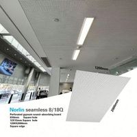 Panneau de plafond en plâtre perforé de 12,5 mm, panneau acoustique avec grille en T pour bâtiment de bureaux, plaque de plâtre haute performance