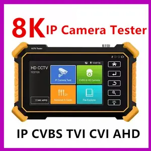 8k H.265 IP-Kamera-Tester Ipc-1910 Plus Ipc-1900 CCTV-Tester 8mp Cvi Tvi Ahd Analog Poe Monitor IP-Kamera Testen Wifi Utp Kabel