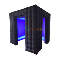 Tente de fête DJ LED gonflable, photomaton gonflable, photomaton, studio de photographie, décoration de scène, décoration de fête, décoration d'événement
