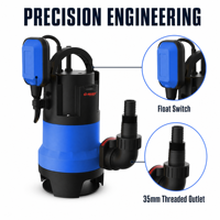 HERZO 400W Tauchpumpe für Abwasser 9000 L/h 6m Förderhöhe 7m Tiefgang 35mm Auslassdurchmesser