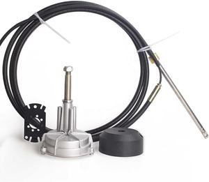 Turbina de motor marino de 5-50 pies, sistema de dirección rotativa, Cable mecánico de barco y rueda con Kit de bisel de rodamiento de 90 grados, 14 pies - Product Image 2